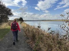 Heading along the south bank of the River Blyth